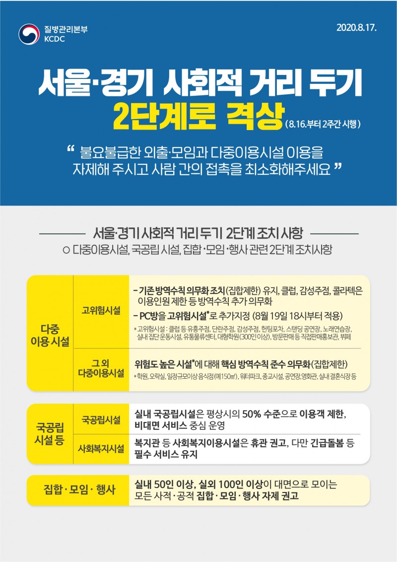 질병관리본부 코로나 포스터